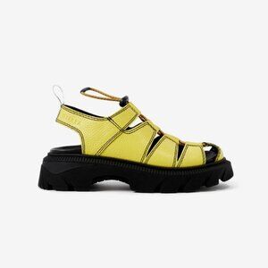 Miista Eunice Sandal in Lime, Size 7.5 (new)